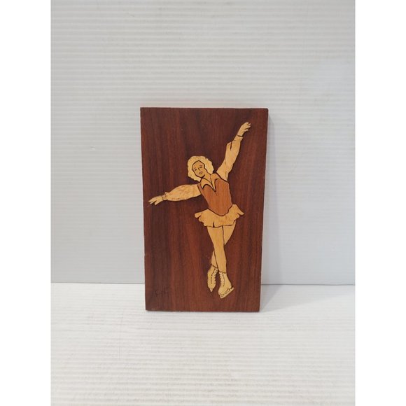 Inlaid Wood Marquetry Ballet dancer, Italian Art, Vintage Wooden Ballet … - Picture 5 of 10